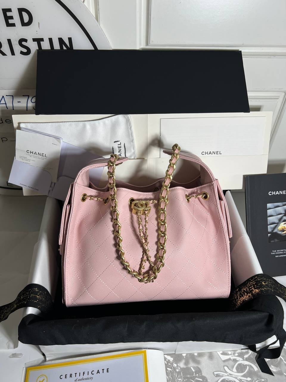 C25 Small Handbag Caviar Leather Pink Ghw - foto 2