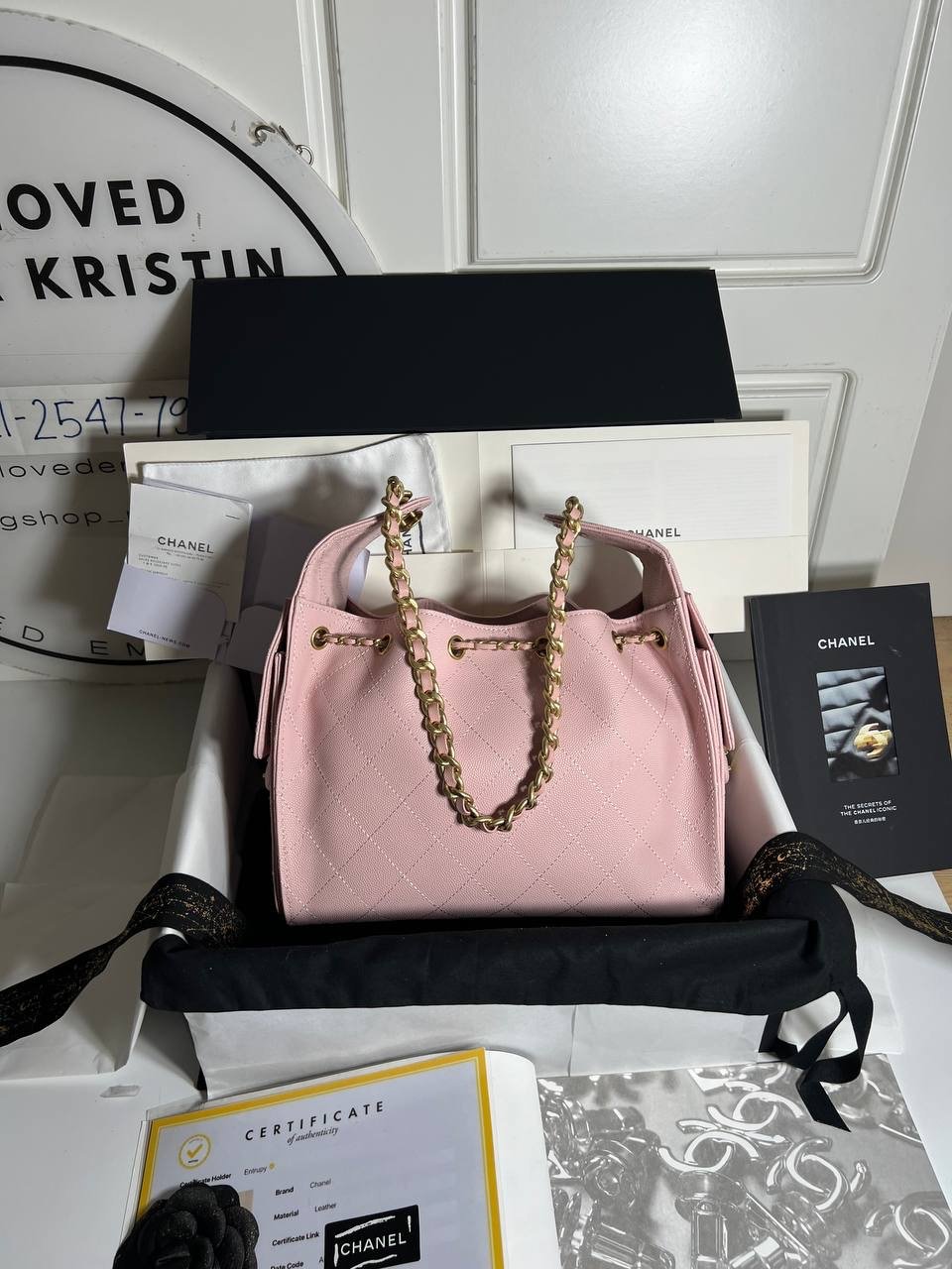C25 Small Handbag Caviar Leather Pink Ghw - foto 4