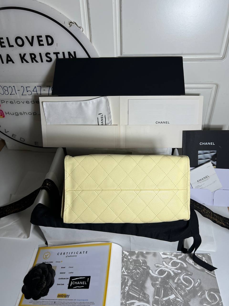 C25 Small Handbag Caviar Leather Light Yellow Ghw - foto 4