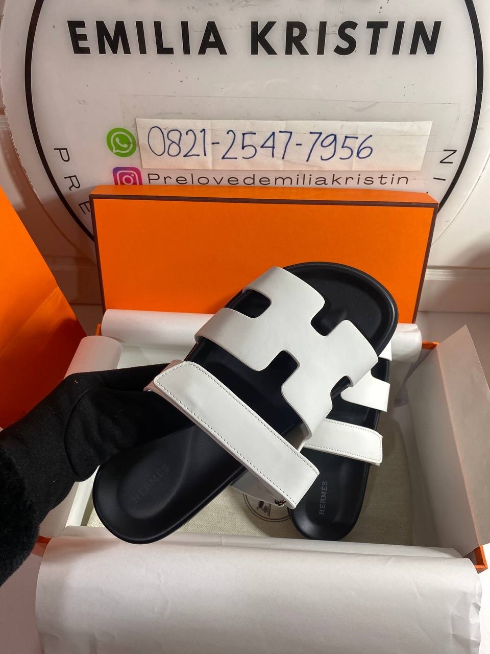 Chypre White Black Calfskin Learher  - foto 3