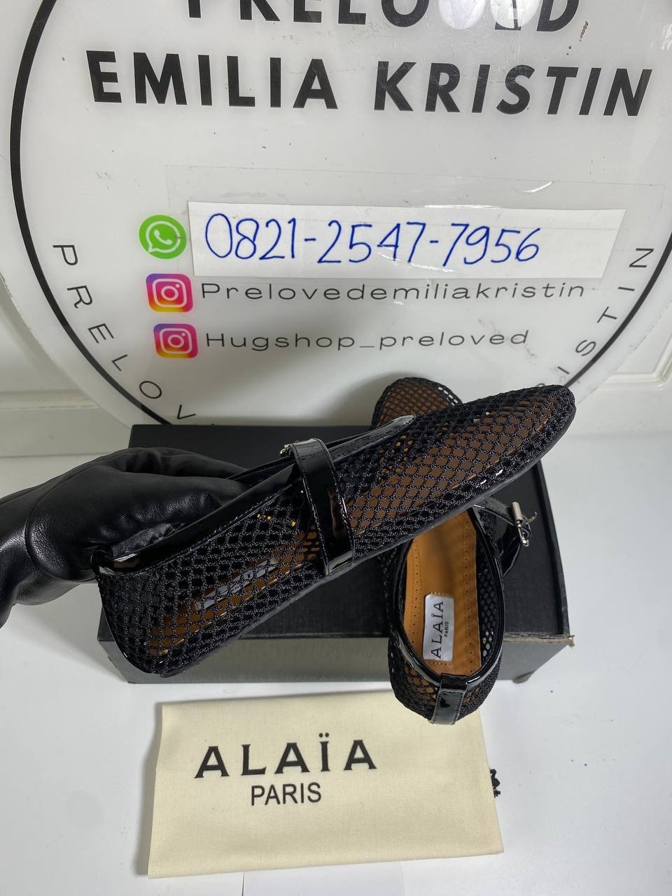 Women’s Black Mesh Ballet Flats - foto 5