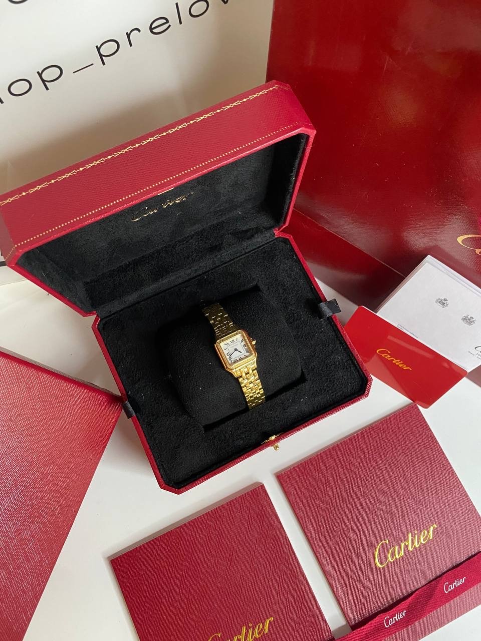 Panthère Yellow Gold Diamond White Dial Small 