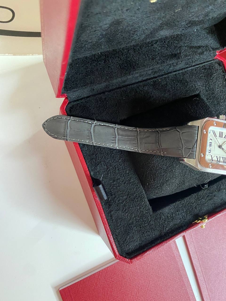 Santos 100 Large Grey Alligator Strap  - foto 4