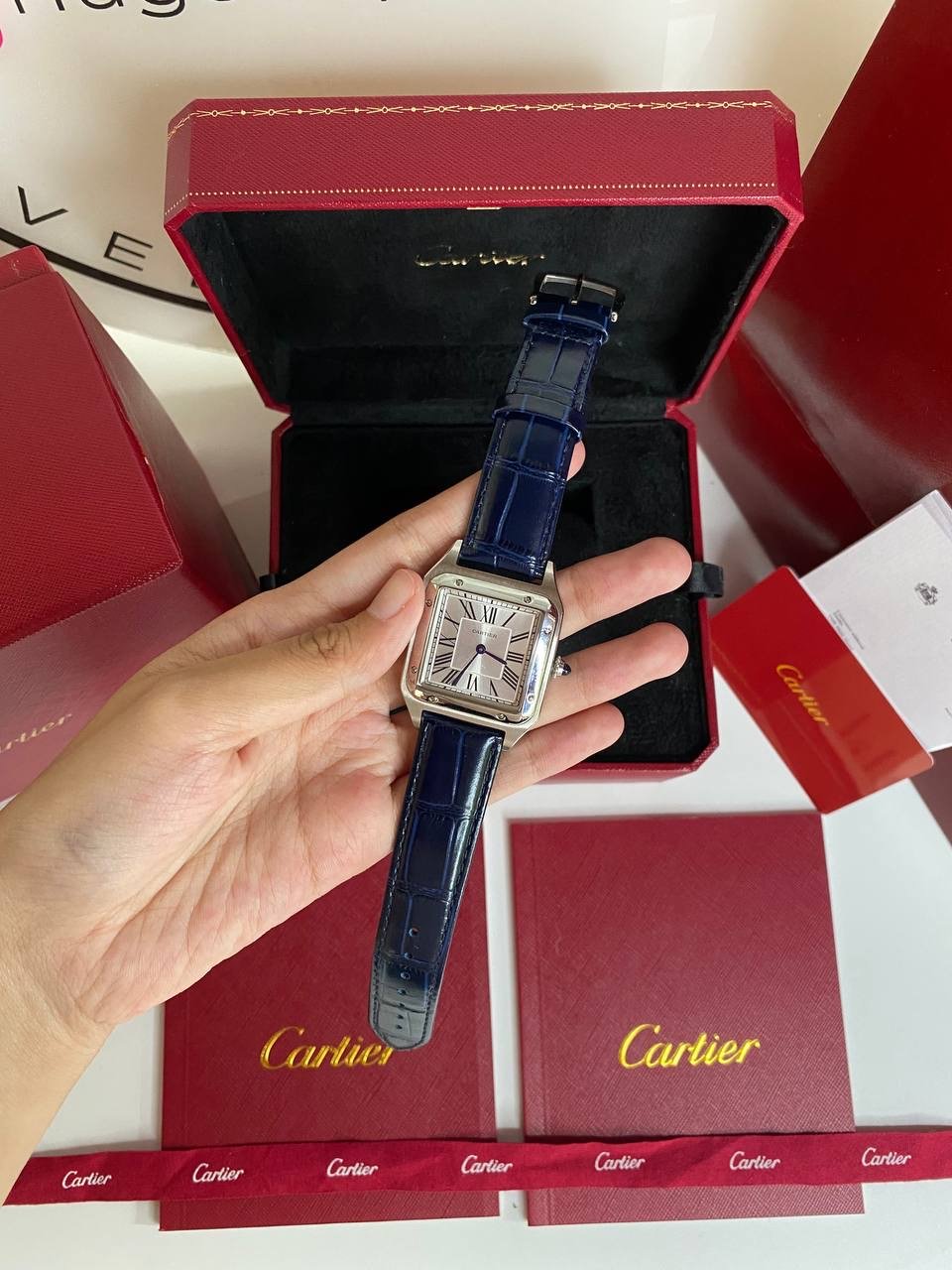 Santos Dumont Bleu Alligator Strap - foto 4