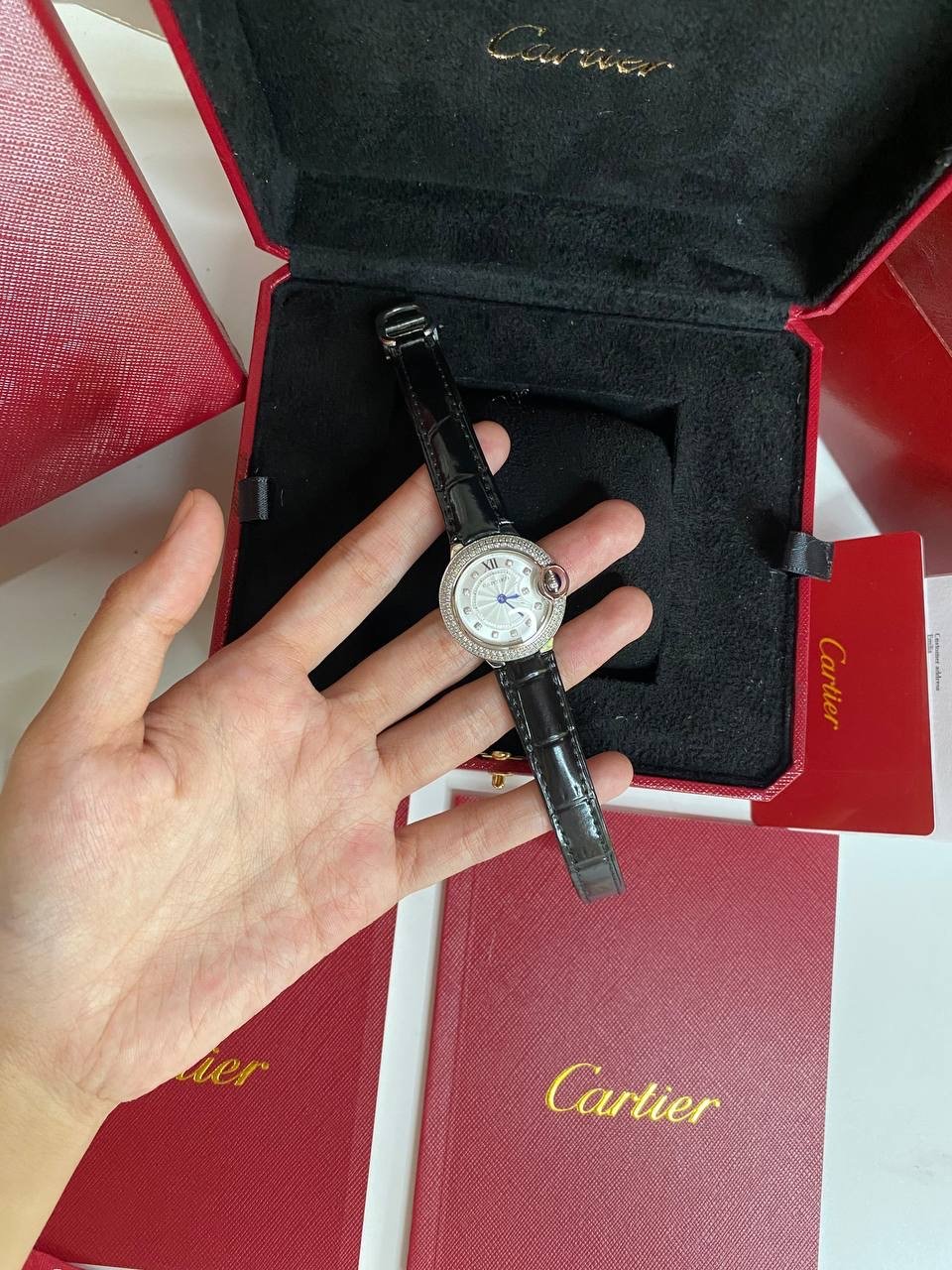 Ballon Bleu Silver Dial Diamond Bezel Watch  - foto 3