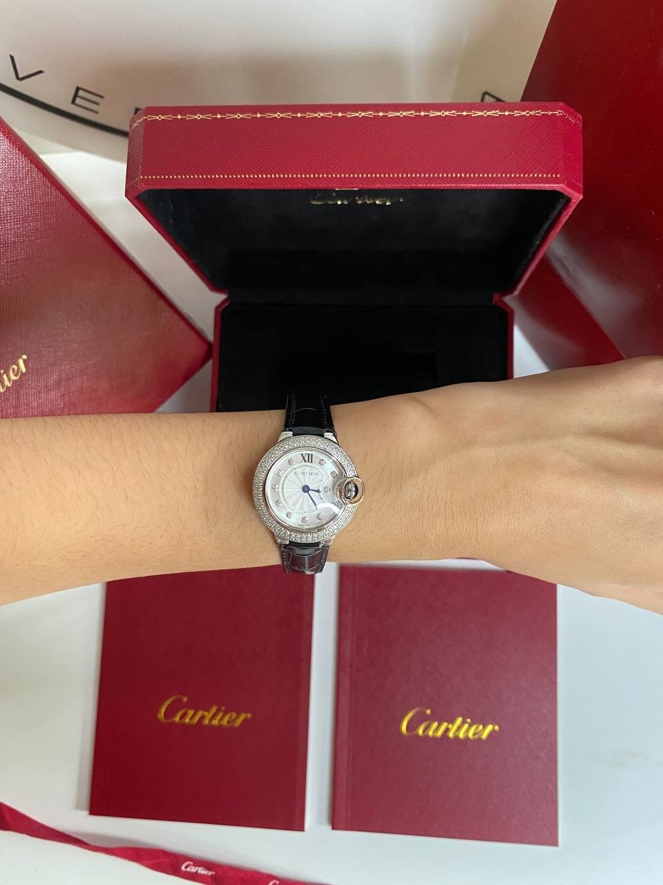 Ballon Bleu Silver Dial Diamond Bezel Watch  - foto 6