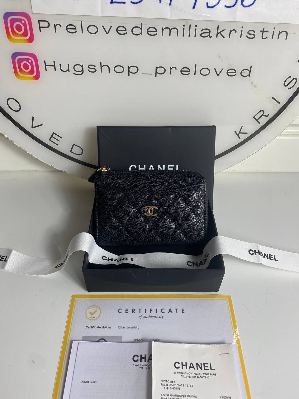 Caviar CC Zip Card Holder Black - foto 2
